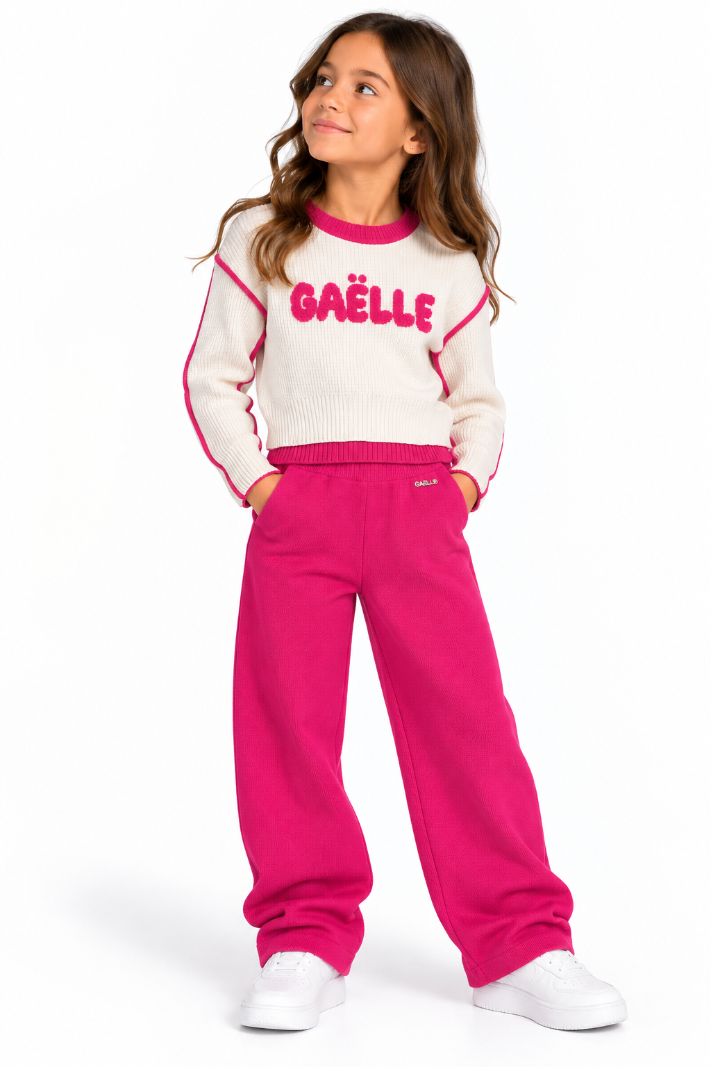 Completo Bambina Gaëlle Paris – Bianco e Fucsia