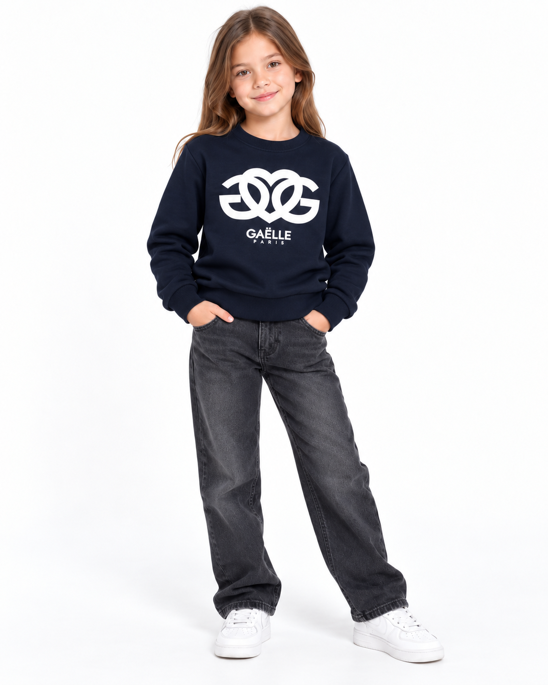 Felpa Bambina Gaëlle Paris – Blu Navy