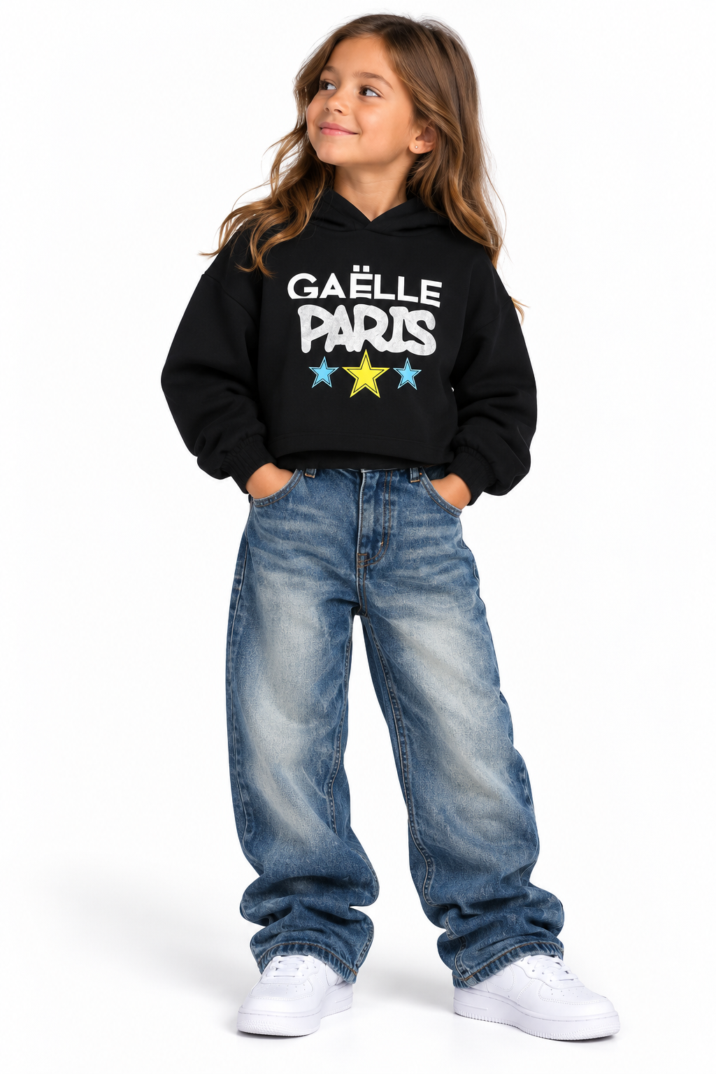 Felpa Bambina Gaëlle Paris – Nera con Stelle