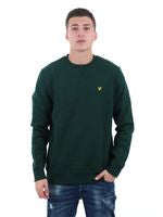 Felpa Lyle & Scott verde girocollo vista frontale