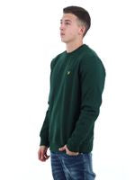 Felpa Lyle & Scott verde girocollo vista laterale