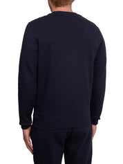 Lyle & Scott felpa blu scuro girocollo vista posteriore