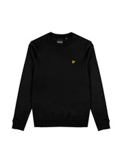 Lyle & Scott felpa nera girocollo vista frontale