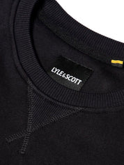 Lyle & Scott felpa nera dettaglio collo ed etichetta