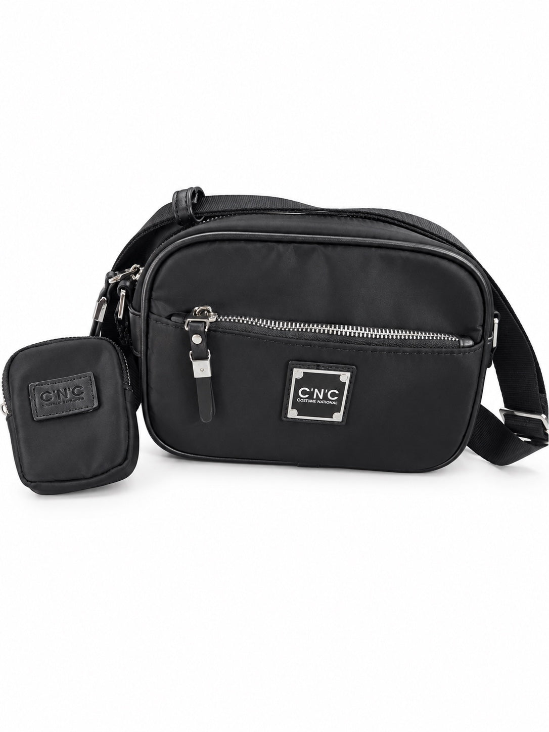 Borsello uomo C.N.C nero con tracolla e mini pochette