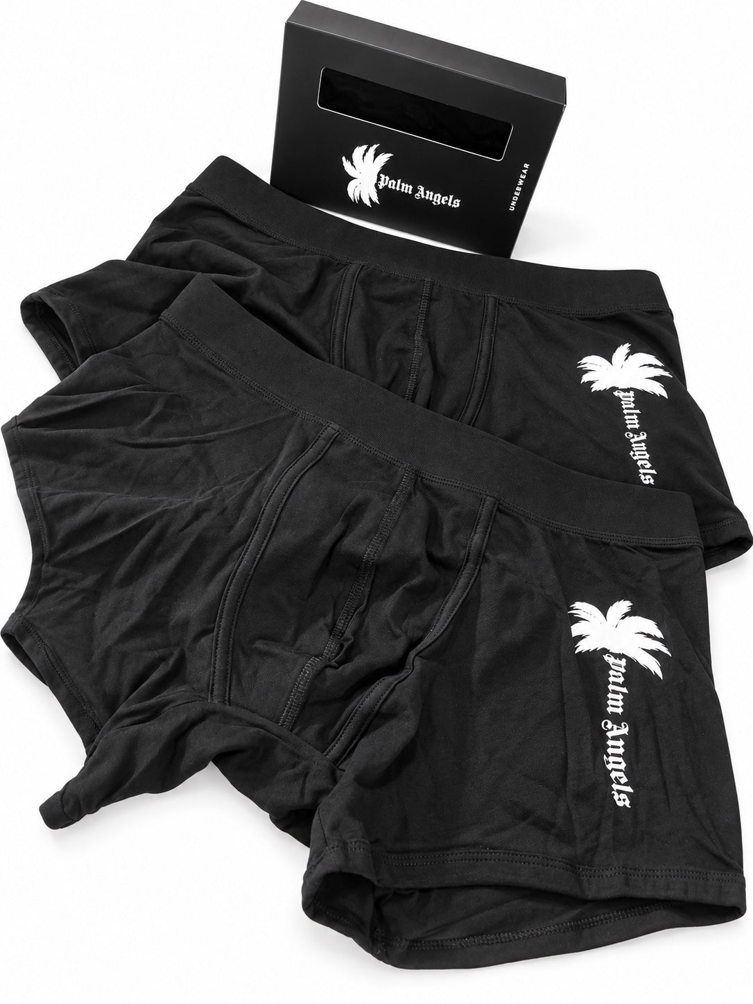 Boxer uomo Palm Angels neri con stampa palma