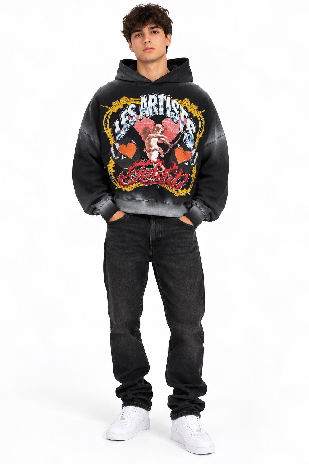 Felpa Les Artists Talent con cappuccio - fronte