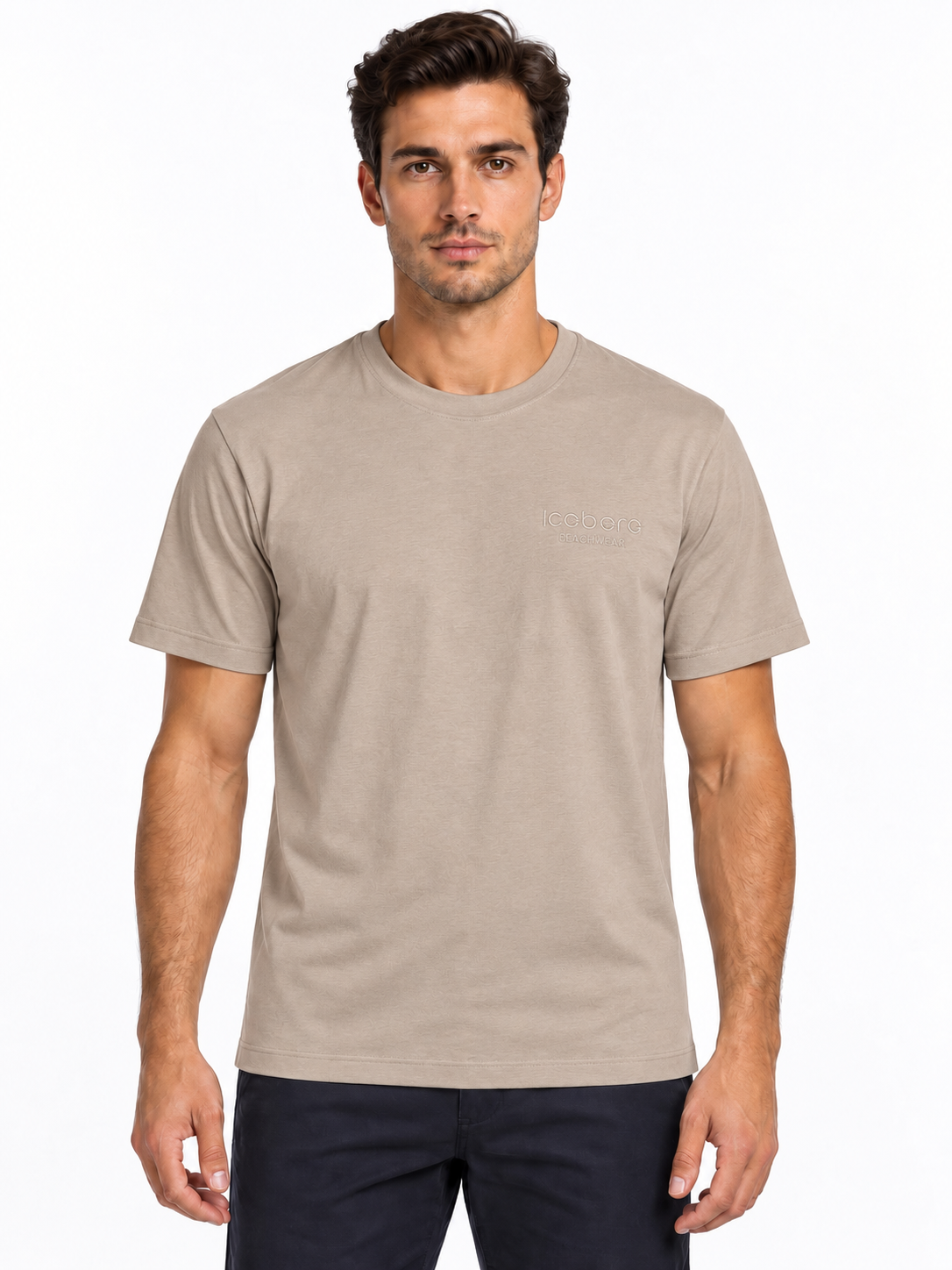 Iceberg beige ricamo tono su tono