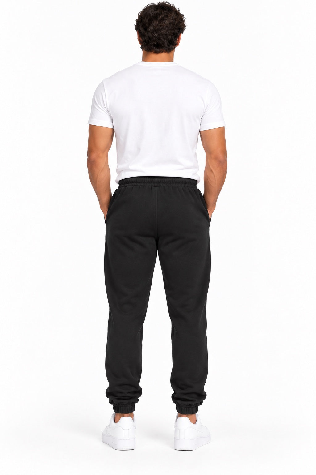 Pantaloni jogger uomo V.T.L neri - retro
