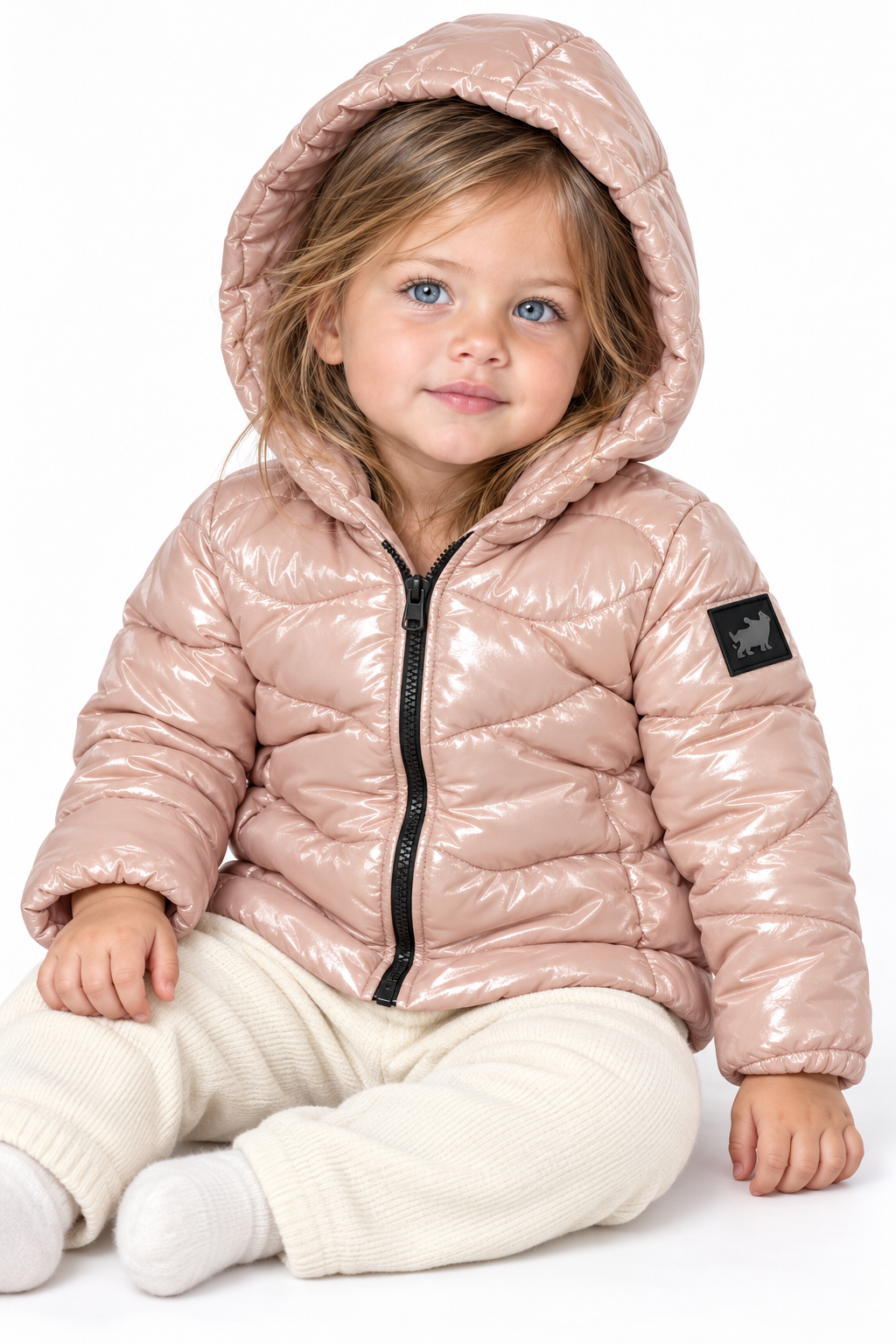 Giubbotto Refrigue rosa baby indossato