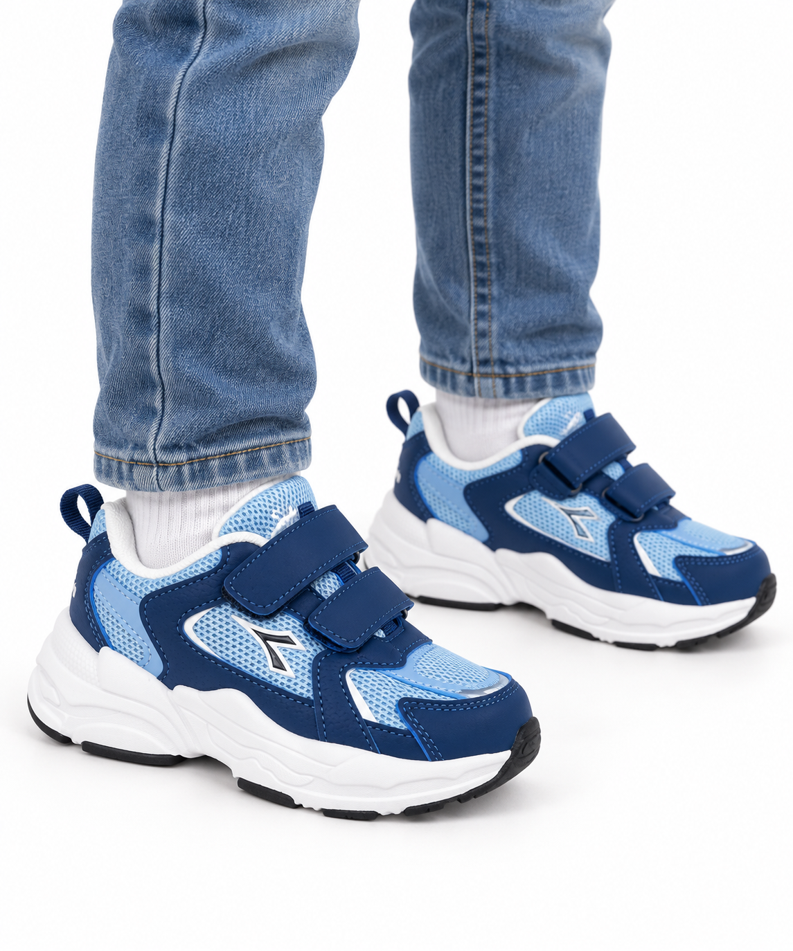 Sneakers Diadora Kids blu e azzurre