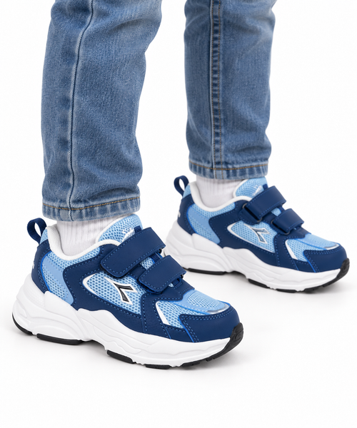 Sneakers Diadora Kids blu e azzurre