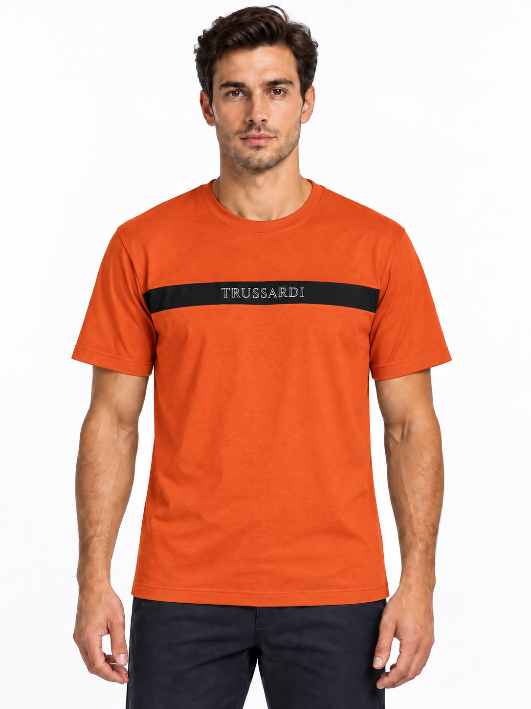 Trussardi arancione fascia nera