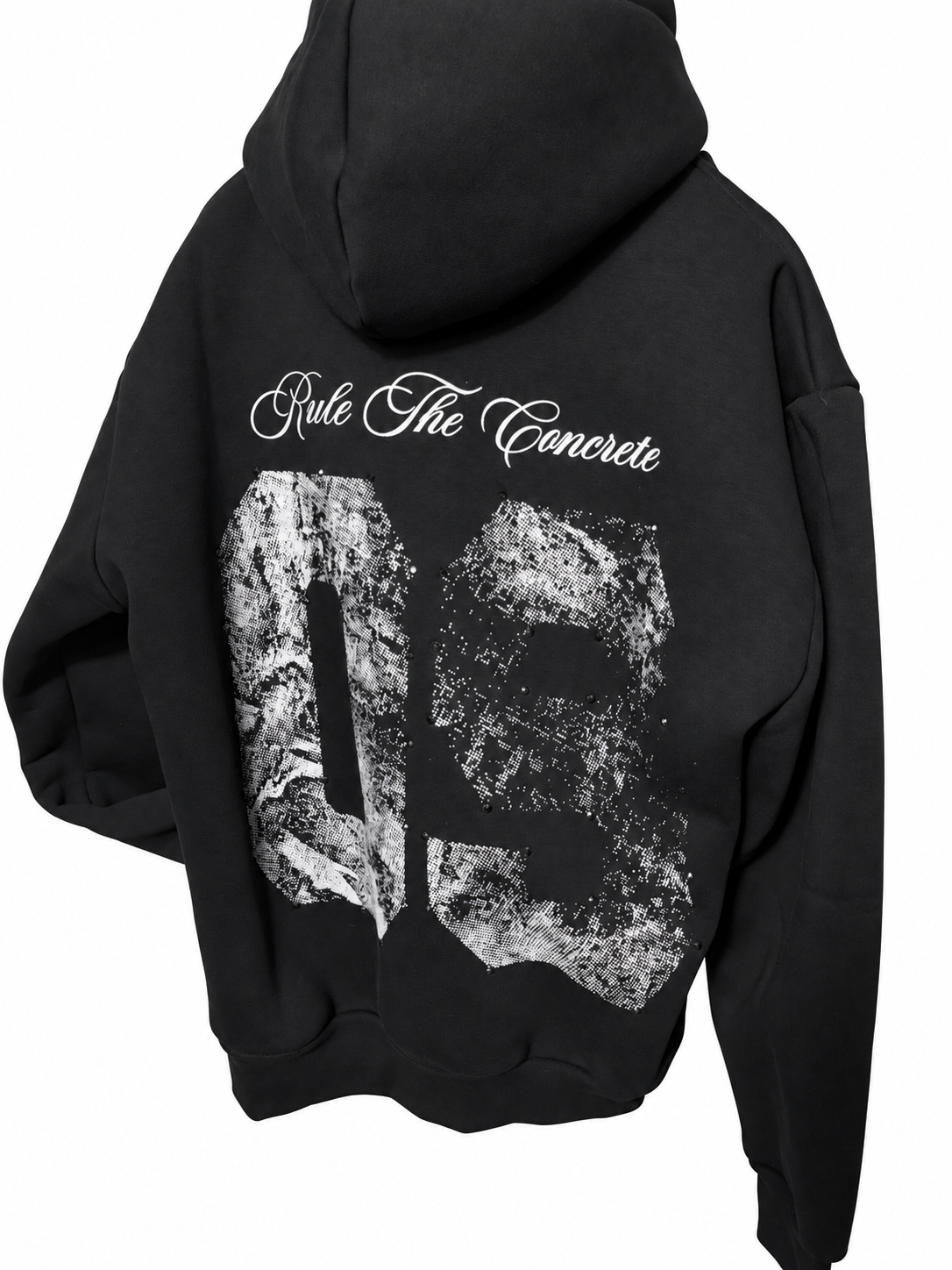 Felpa nera Rule The Concrete retro