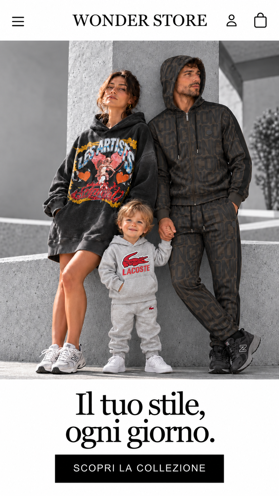 Famiglia Wonder Store: ICON, Les Artists e Lacoste Kids